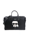 KARL LAGERFELD "K/IKONIK WEEKENDER" BLACK BAG