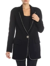 ALEXANDER WANG ALEXANDER WANG BLACK COAT WITH APPLIED ZIP