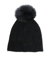 YVES SALOMON BLACK "BONNET" HAT