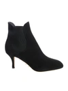 VALENTINO GARAVANI BLACK ANKLE BOOTS WITH ELASTIC BANDS