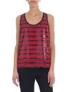 POLO RALPH LAUREN POLO RALPH LAUREN STRIPED SEQUINED BLUE AND RED TOP