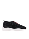 PRADA PRADA BLACK KNITTED SNEAKERS