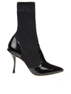 Dolce & Gabbana Lori Knitted Boots And Color Paint Black In Black