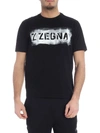 Z ZEGNA BLACK T-SHIRT WITH ZZEGNA LOGO