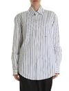 OFF-WHITE BLACK AND WHITE STRIPED COTTON SHIRT