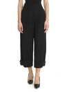 SEE BY CHLOÉ WIDE BLACK TROUSERS WITH BUTTONS ON THE BOTTOM