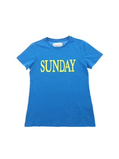 Alberta Ferretti Kids' Sunday T-shirt In Light Blue