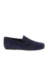 TOD'S TOD'S BLUE SUEDE CITY GOMMINO LOAFERS