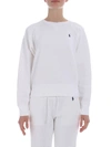 POLO RALPH LAUREN POLO RALPH LAUREN SWEATSHIRT IN PURE WHITE COTTON