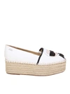 KARL LAGERFELD WHITE KAMINI ESPADRILLAS WITH LOGO