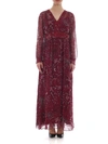 MAX MARA SHOCK DRESS IN BURGUNDY SILK GEORGETTE