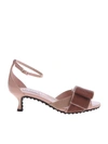 TOD'S TOD'S PINK SANDALS WITH VELVET BOW