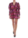 GIUSEPPE DI MORABITO RED SEQUIN DRESS WITH FLORAL PATTERN