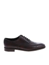 JOHN LOBB CITY II SHOES IN BROWN,CITY II MUSEUM CALF DARK BROWN