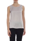 KANGRA CASHMERE KANGRA SILK TOP IN PEARL GREY