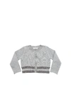 STELLA MCCARTNEY STELLA MCCARTNEY CARDIGAN IN LAMÈ GREY,539301 SMM21 1166