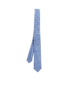 KITON LIGHT BLUE TIE WITH CHECK PATTERN