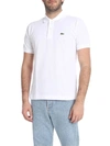 LACOSTE WHITE POLO SHIRT WITH LOGO PATCH