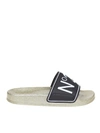 N°21 RUBBER SLIDES IN GOLD AND BLACK WITH LOGO,00119SSS0067 0063S002