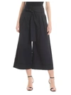 FUZZI WIDE BLACK CROP TROUSERS