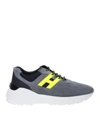 Hogan Active One Grey Suede Sneakers In Grey