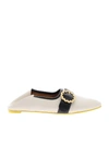 SEE BY CHLOÉ MULES FLATS IN CREAM WHITE LEATHER
