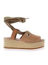 SEE BY CHLOÉ GLYN AMBER SANDALS IN BEIGE SANDALS