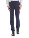 INCOTEX CHINO TROUSERS IN BLUE