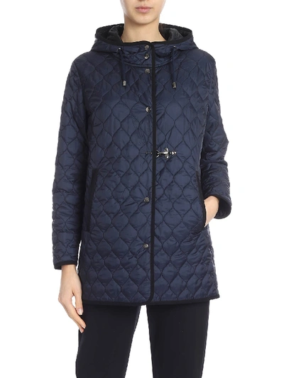 Fay Quilted Padded Jacket In Blue