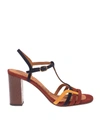 CHIE MIHARA BELY SANDALS IN RED AND BLACK
