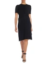 ALBERTA FERRETTI ALBERTA FERRETTI BLACK PLEATED DRESS WITH KNOT EMBELLISHMENT