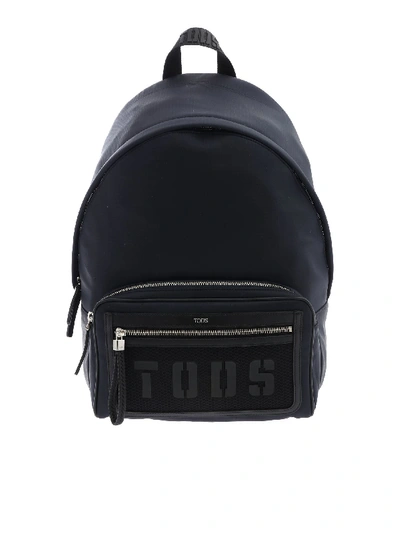 Tod's Easy Tech Medium Backpack In Blue