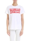 RED VALENTINO FOLLOW ME NOW T-SHIRT IN WHITE
