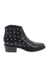 MEXICANA ETOILE 3 TEXAN BOOTS IN BLACK WITH STARS