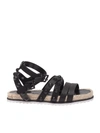 KENDALL + KYLIE BIANCA SANDALS IN BLACK LEATHER WITH STUDS,BIANCA BLKLE-BLACK TENDRE