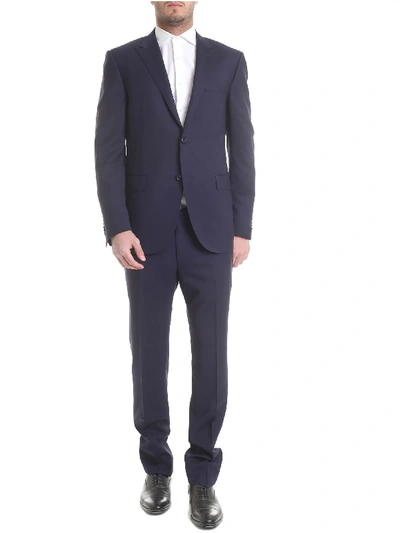 Corneliani Light Wool Suit In Blue