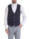 CORNELIANI SINGLE-BREASTED WAISTCOAT IN BLUE