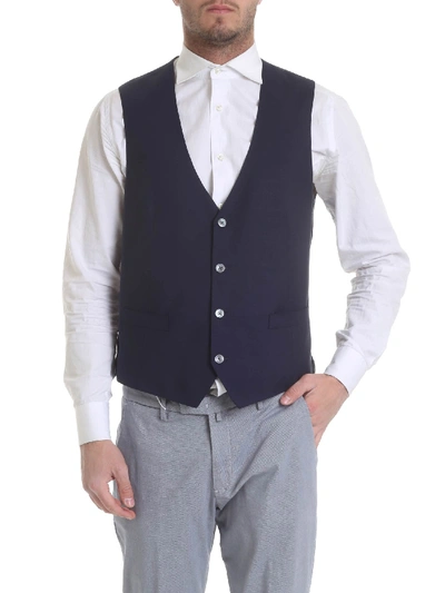 Corneliani Single-breasted Waistcoat In Blue