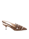 PRADA SLINGBACK IN BROWN SUEDE LEATHER