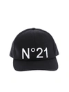 N°21 N ° 21 EMBROIDERED CAP IN BLACK,19E N1M1 7100 6945 9000