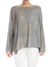 AVANT TOI BOXY PULLOVER IN GREY WITH GOLDEN COATING