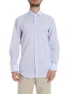 FINAMORE 1925 MILANO SHIRT IN WHITE AND LIGHT BLUE