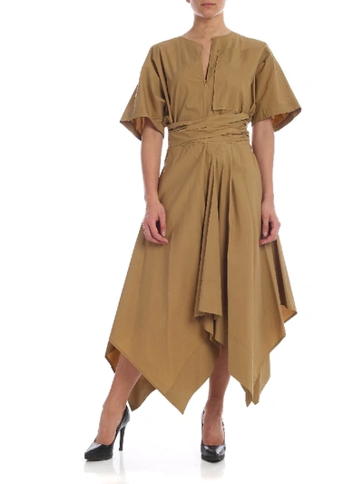 Golden Goose Viola Cotton-poplin Dress In Neutrals