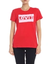 LEVI'S T-SHIRT IN RED WITH MAXI LOGO