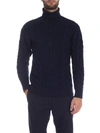 ETRO ETRO TURTLENECK SWEATER IN DARK BLUE WOOL,1M507 9631 200