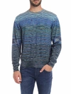 MISSONI INTARSIA JUMPER IN BLUE AND GREEN SHADES