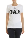 VIVIENNE WESTWOOD ANGLOMANIA CHAOS CREWNECK T-SHIRT IN WHITE