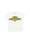 GUCCI WHITE T-SHIRT WITH LEOPARD PRINT,548034 XJBBU 9061