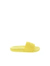 GUCCI YELLOW RUBBER SLIDES,553073 J8700 7205