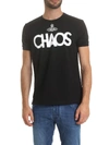 VIVIENNE WESTWOOD ANGLOMANIA CHAOS CREWNECK T-SHIRT IN BLACK